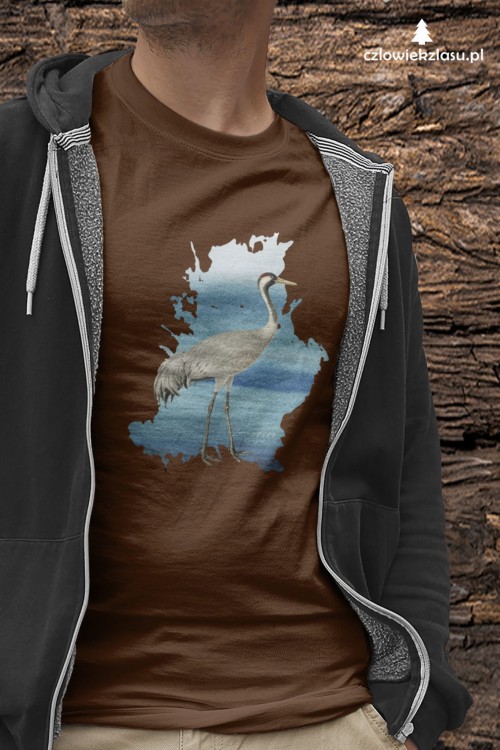 Żuraw zwyczajny - Żuraw - Grus grus - prezent dla ornitologa - Prezent dla przyrodnika - Koszulka