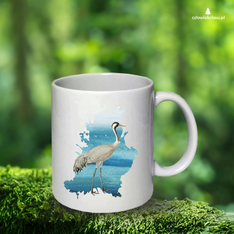 Żuraw zwyczajny - Żuraw - Grus grus - prezent dla ornitologa - Prezent dla przyrodnika - Kubek ceramiczny