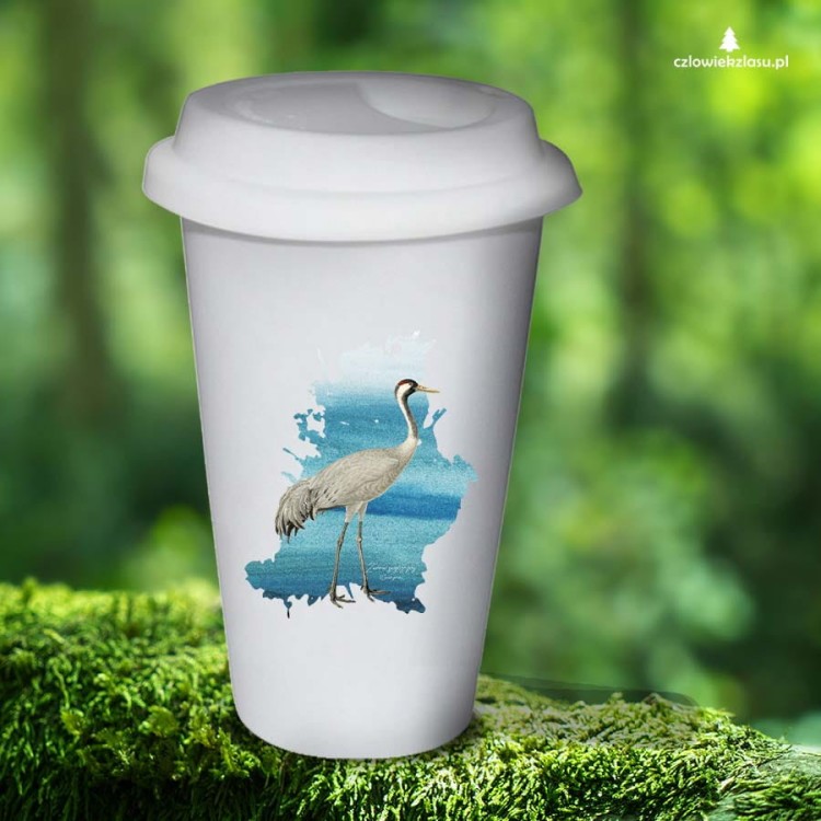 Żuraw zwyczajny - Żuraw - Grus grus - prezent dla ornitologa - Prezent dla przyrodnika - Tumbler