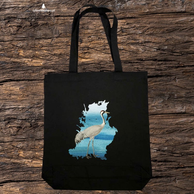 Żuraw zwyczajny - Żuraw - Grus grus - prezent dla ornitologa - Prezent dla przyrodnika - Torba 2 ucha