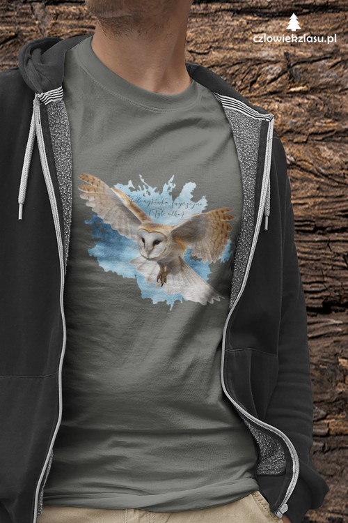 Płomykówka zwyczajna - Tyto alba - Sowa - Sowy Polski - Prezent dla ornitologa - Prezent dla przyrodnika - Koszulka