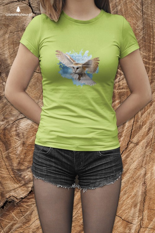 Płomykówka zwyczajna - Tyto alba - Sowa - Sowy Polski - Prezent dla ornitologa - Prezent dla przyrodnika - Koszulka