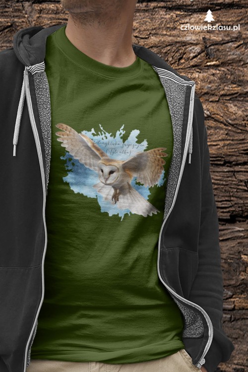Płomykówka zwyczajna - Tyto alba - Sowa - Sowy Polski - Prezent dla ornitologa - Prezent dla przyrodnika - Koszulka