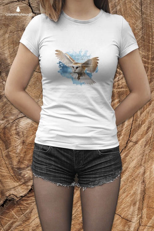 Płomykówka zwyczajna - Tyto alba - Sowa - Sowy Polski - Prezent dla ornitologa - Prezent dla przyrodnika - Koszulka