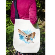 Płomykówka zwyczajna - Tyto alba - Sowa - Sowy Polski - Prezent dla ornitologa - Prezent dla przyrodnika - Torba na ramię