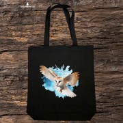 Płomykówka zwyczajna - Tyto alba - Sowa - Prezent dla ornitologa - Torba 2 ucha