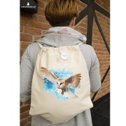 Płomykówka zwyczajna - Tyto alba - Sowa - Sowy Polski - Prezent dla ornitologa - Prezent dla przyrodnika - Worek-Plecak