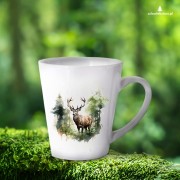 Jeleń szlachetny - Jeleń europejski - Cervus elaphus - Jeleń - Prezent dla przyrodnika - Prezent dla zoologa - Prezent dla leśnika - Prezent dla leśniczego - Kubek z jeleniem - Kubek latte