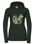 Jeleń szlachetny - Jeleń europejski - Jeleń - Bluza z jeleniem - Cervus elaphus - Prezent dla przyrodnika - Prezent dla zoologa - Prezent dla leśnika - Bluza dla leśniczego - Bluza dla myśliwego - Bluza - Człowiek z lasu
