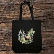 Jeleń szlachetny - Jeleń europejski - Cervus elaphus - Prezent dla przyrodnika - Torba 2 ucha