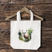 Jeleń szlachetny - Jeleń europejski - Cervus elaphus - Prezent dla przyrodnika - Torba 2 ucha