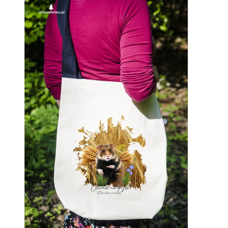 Chomik europejski - Cricetus cricetus - Pies ziemny - Prezent dla przyrodnika - Torba na ramię