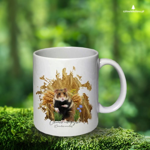 Chomik europejski - Cricetus cricetus - Pies ziemny - Prezent dla przyrodnika - Kubek ceramiczny