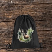 Jeleń szlachetny - Jeleń europejski - Cervus elaphus - Prezent dla przyrodnika - Worek-Plecak - Jeleń - Człowiek z lasu