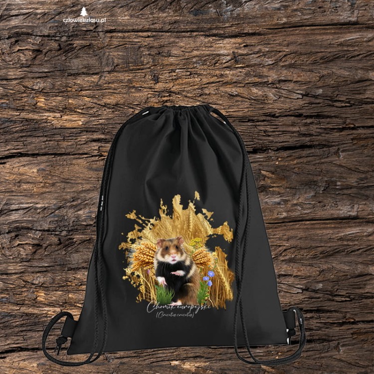 Chomik europejski - Cricetus cricetus - Pies ziemny - Prezent dla przyrodnika - Worek-Plecak