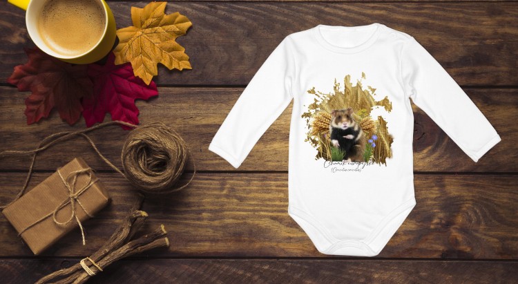 Chomik europejski - Cricetus cricetus - Pies ziemny - Prezent dla przyrodnika - Body - Bodziak