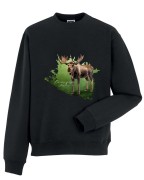 Łoś euroazjatycki - Alces alces - Łoś - Prezent dla przyrodnika - Bluza z łosiem - Człowiek z lasu