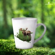 Łoś euroazjatycki - Alces alces - Łoś - Prezent dla przyrodnika - Kubek latte