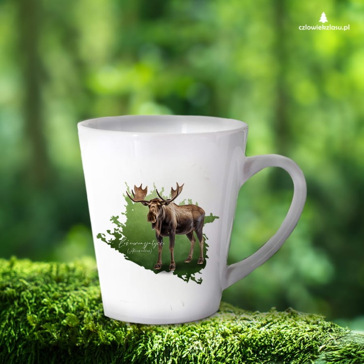 Łoś euroazjatycki - Alces alces - Łoś - Prezent dla przyrodnika - Kubek latte