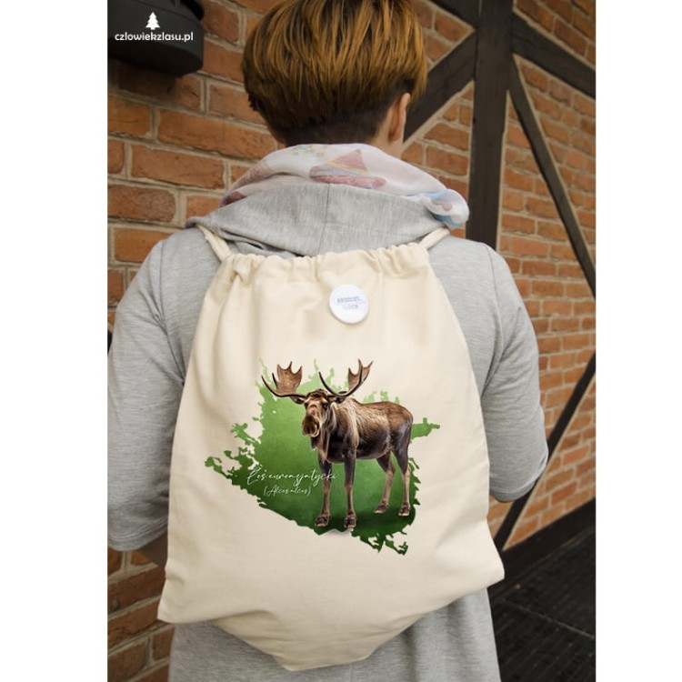 Łoś euroazjatycki - Alces alces - Łoś - Prezent dla przyrodnika - Worek-Plecak