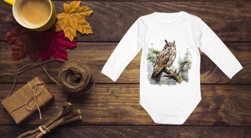 Uszatka - Asio otus - Prezent dla ornitologa - Prezent dla przyrodnika - Body - Bodziak