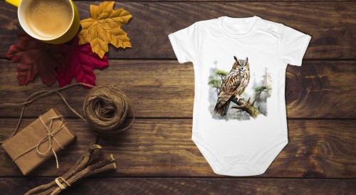 Uszatka - Asio otus - Prezent dla ornitologa - Prezent dla przyrodnika - Body - Bodziak
