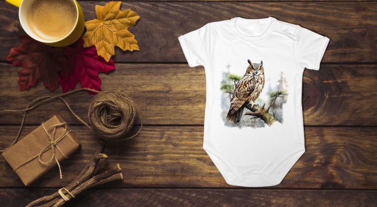Uszatka - Asio otus - Prezent dla ornitologa - Prezent dla przyrodnika - Body - Bodziak