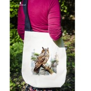 Uszatka - Asio otus - Prezent dla ornitologa - Prezent dla przyrodnika - Torba na ramię