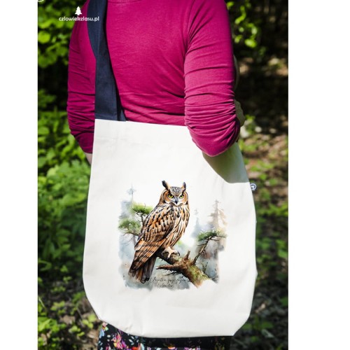 Uszatka - Asio otus - Prezent dla ornitologa - Prezent dla przyrodnika - Torba na ramię