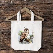 Uszatka - Asio otus - Prezent dla ornitologa - Prezent dla przyrodnika - Torba 2 ucha