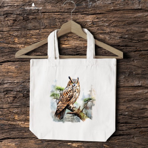Uszatka - Asio otus - Prezent dla ornitologa - Prezent dla przyrodnika - Torba 2 ucha