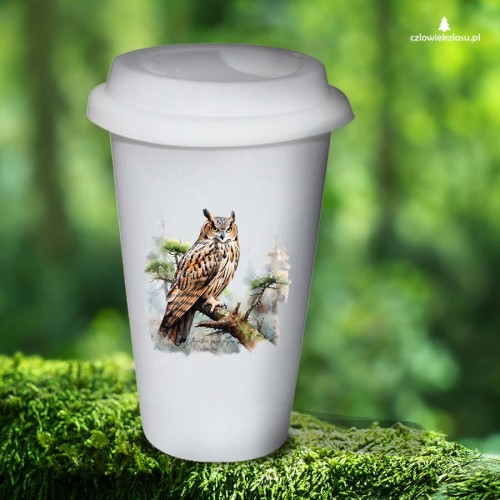 Uszatka - Asio otus - Prezent dla ornitologa - Prezent dla przyrodnika -