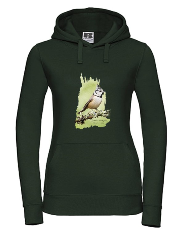 Czubatka europejska - Lophophanes cristatus - Sikorka - Sikorka czubatka - Prezent dla ornitologa - Bluza