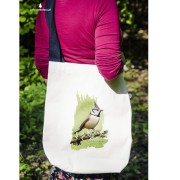 Czubatka europejska - Lophophanes cristatus - Sikorka - Sikorka czubatka - Prezent dla ornitologa - Torba na ramię