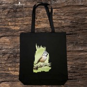 Czubatka europejska - Lophophanes cristatus - Sikorka - Sikorka czubatka - Prezent dla ornitologa - Torba 2 ucha