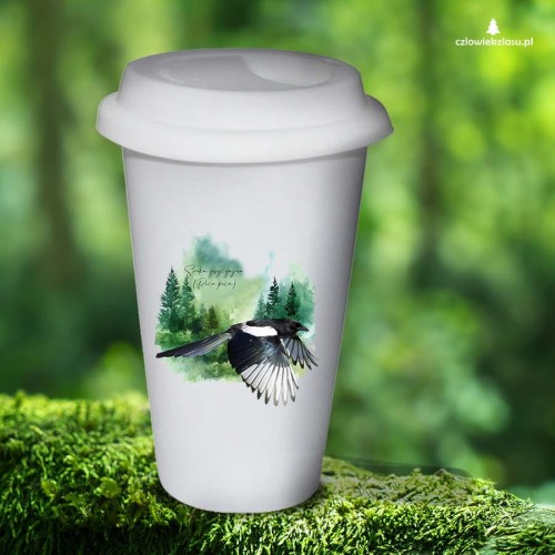 Sroka pospolita - Pica pica - Prezent dla ornitologa - Prezent dla przyrodnika - Sroka #3 - Tumbler