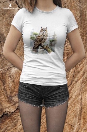 Uszatka - Asio otus - Prezent dla ornitologa - Prezent dla przyrodnika - Uszatka #2 - Koszulka