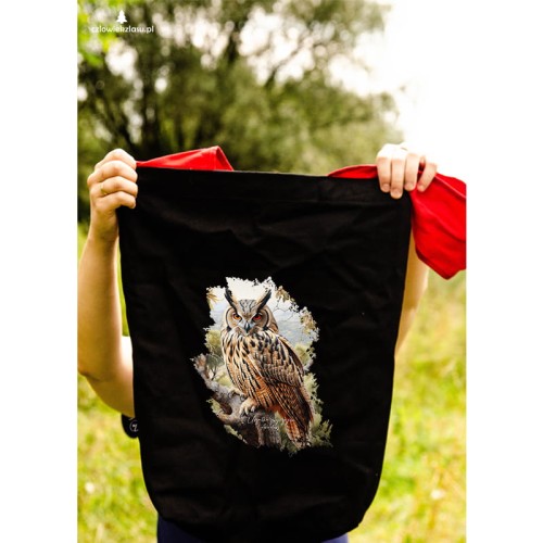 Uszatka - Asio otus - Prezent dla ornitologa - Prezent dla przyrodnika - Uszatka #2 - Torba na ramię