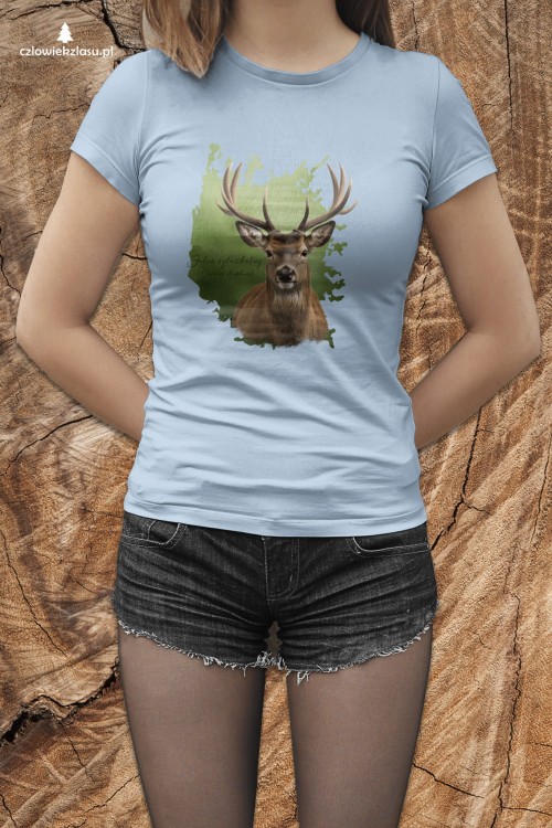 Jeleń szlachetny - Jeleń europejski - Cervus elaphus - Prezent dla przyrodnika - Jeleń #2 - Koszulka