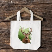 Jeleń szlachetny - Jeleń europejski - Cervus elaphus - Prezent dla przyrodnika - Jeleń #2 - Torba 2 ucha