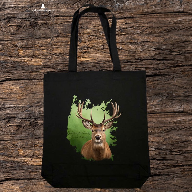 Jeleń szlachetny - Jeleń europejski - Cervus elaphus - Prezent dla przyrodnika - Jeleń #2 - Torba 2 ucha
