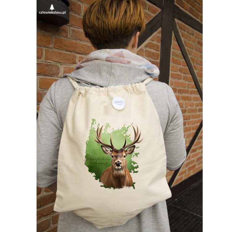 Jeleń szlachetny - Jeleń europejski - Cervus elaphus - Prezent dla przyrodnika - Jeleń #2 - Worek-Plecak