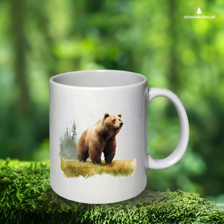 Niedźwiedź brunatny - Ursus arctos - Niedźwiedź - Prezent dla przyrodnika - Kubek ceramiczny