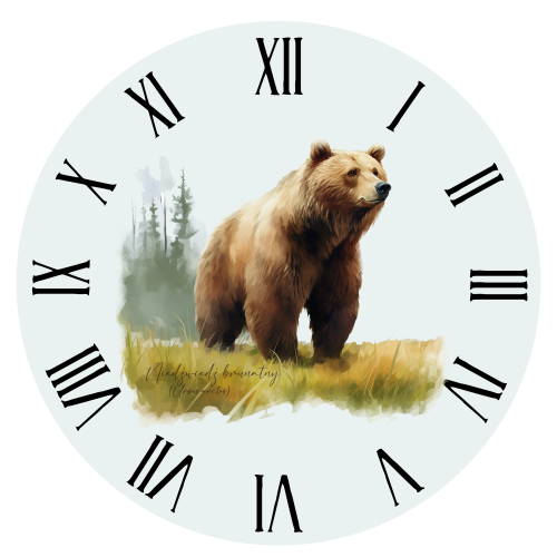 Niedźwiedź brunatny - Ursus arctos - Niedźwiedź - Prezent dla przyrodnika - Zegar