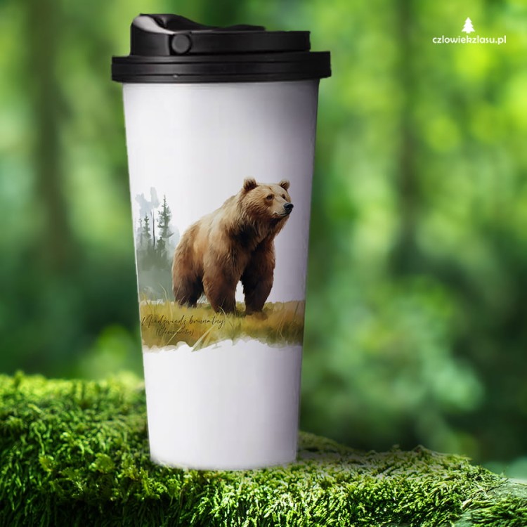 Niedźwiedź brunatny - Ursus arctos - Niedźwiedź - Prezent dla przyrodnika - Kubek termiczny