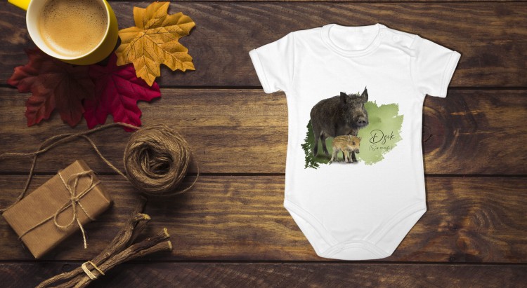 Dzik - Sus scrofa - Prezent dla przyrodnika - Prezent dla zoologa - Body - Bodziak