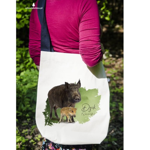Dzik - Sus scrofa - Prezent dla przyrodnika - Prezent dla zoologa - Torba na ramię