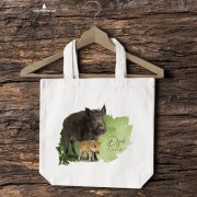 Dzik - Sus scrofa - Prezent dla przyrodnika - Prezent dla zoologa - Torba 2 ucha