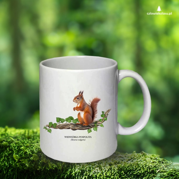 Wiewiórka pospolita - Sciurus vulgaris - Prezent dla przyrodnika - Wiewiórka #2 - Kubek ceramiczny