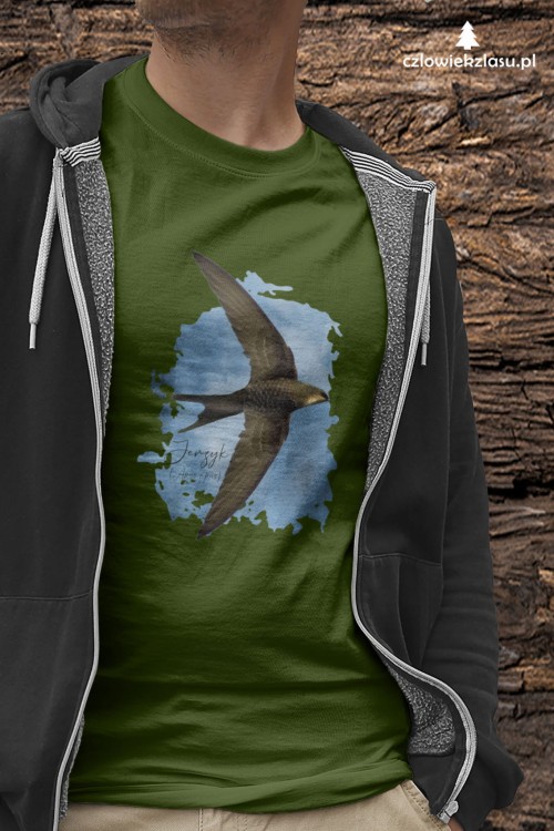 Jerzyk zwyczajny - Apus apus - Jerzyk ptak - Prezent dla ornitologa - Prezent dla przyrodnika - Koszulka